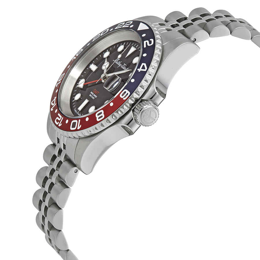 Mathy Vintage GMT Black Dial Pepsi Bezel Mens Watch H903AR