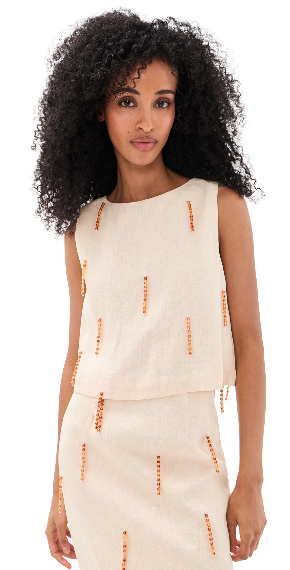 Siena Linen Top Cream Cream