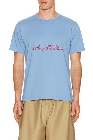 JW Anderson Among The Flowers T-Shirt in Pale Blue - Blue. M also in L, S, XL/1X