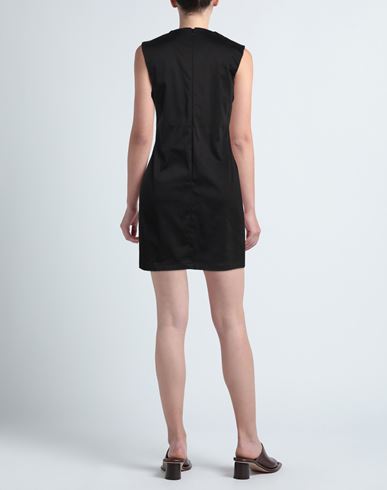 Woman Mini dress Black Size L Cotton, Elastane