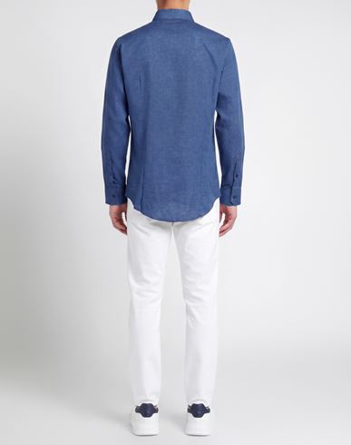 Man Shirt Blue Size 15 ¾ Linen, Cotton