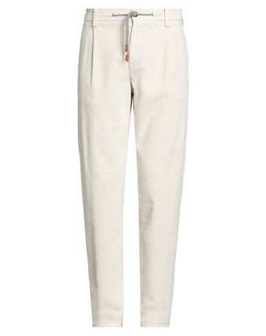 Man Pants Ivory Size 31 Cotton, Elastane