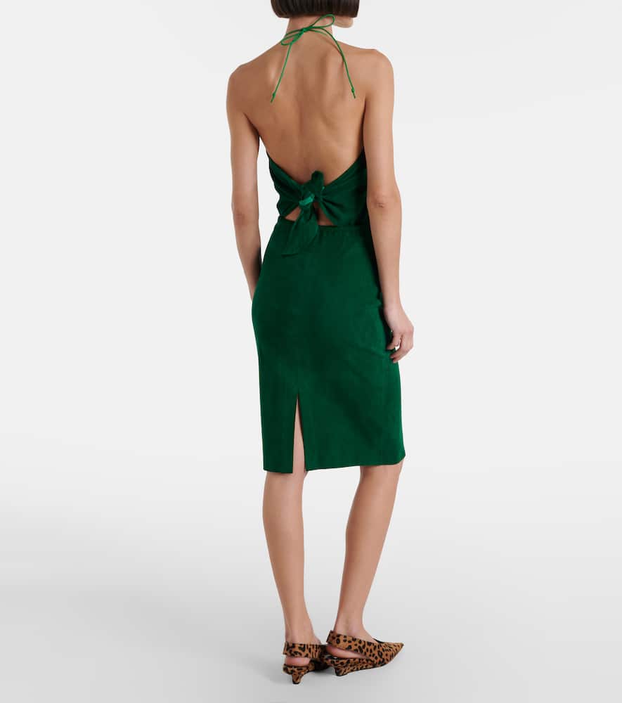 Gilda suede pencil skirt