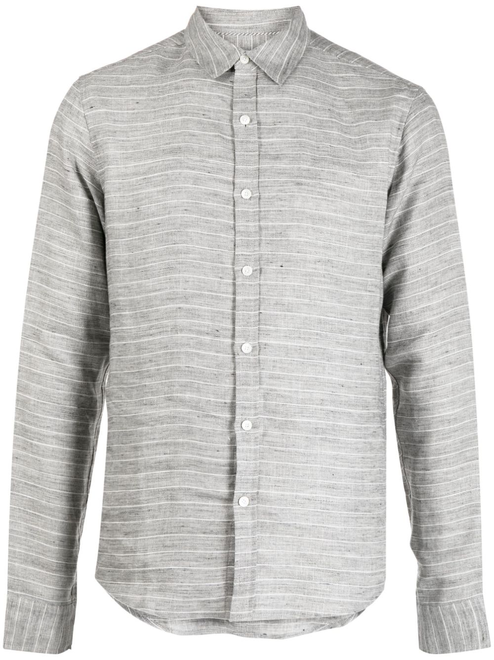Horizontal-stripe print shirt - Grey