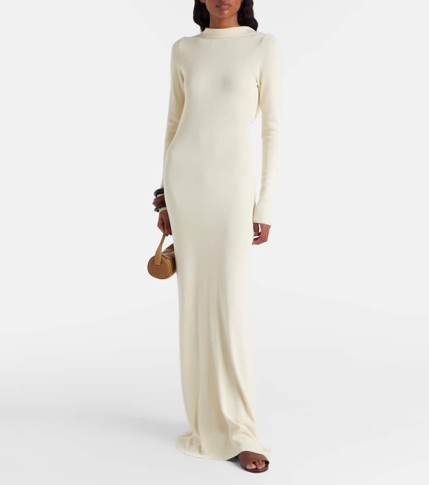 Elowen open-back silk-blend maxi dress