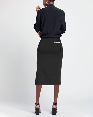 Woman Midi skirt Black Size M Cotton, Polyester, Viscose, Elastane