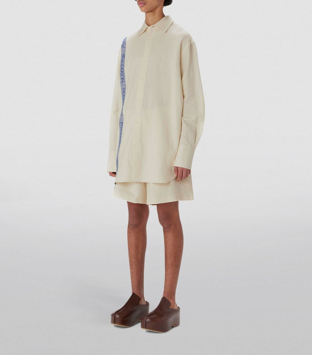 Linen-Cotton Tea Towel Shirt