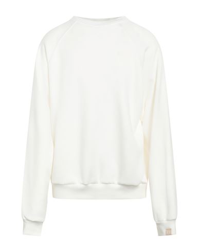 Man Sweatshirt White Size L Polyester, Elastane