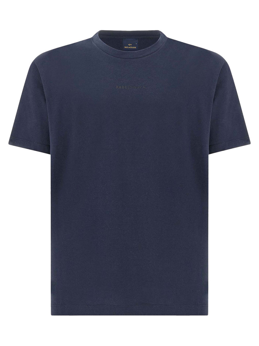 Navy Crewneck Logo T-Shirt
