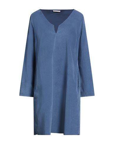 Trebarrabi Woman Mini dress Slate blue Size M Cotton, Elastane