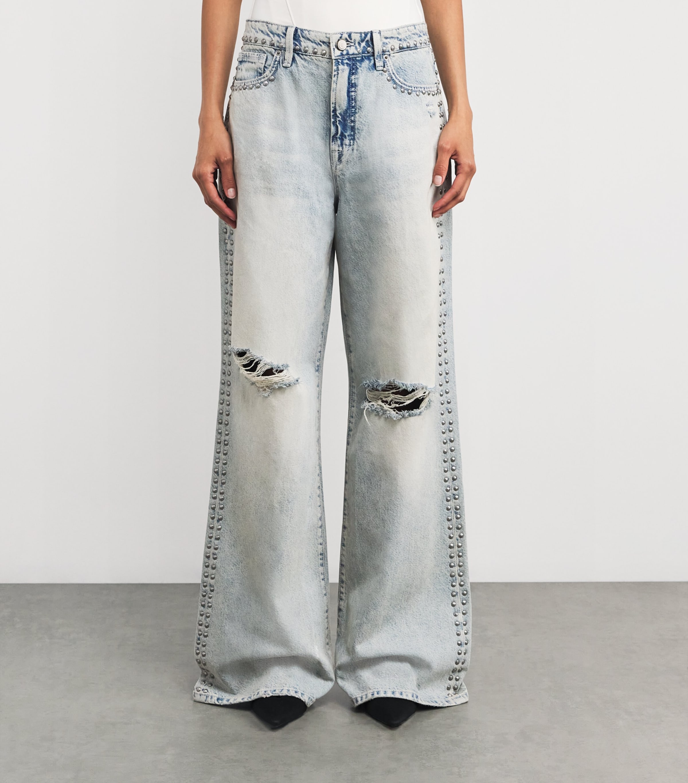 Good American Good Standard Ease Studded Jeans