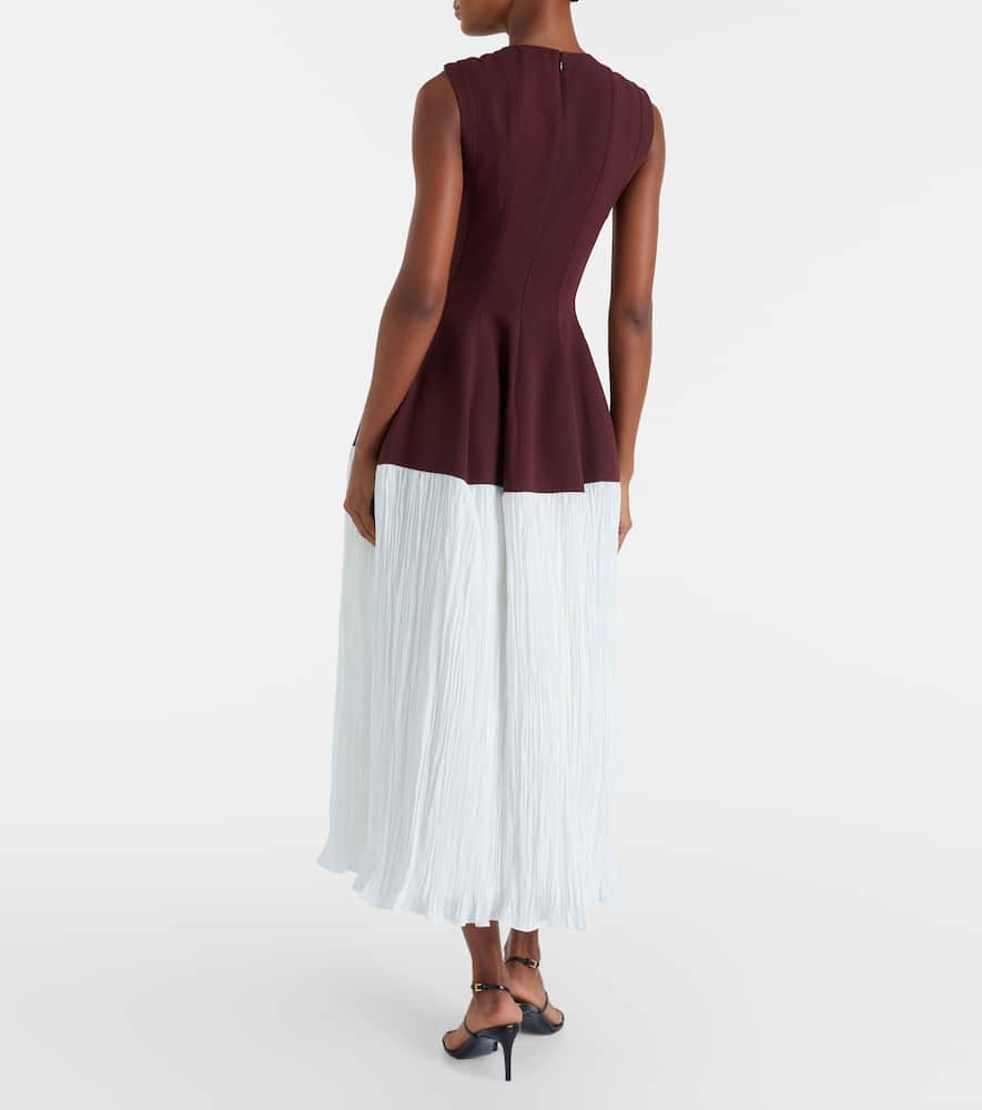 Raleigh crêpe and satin midi dress