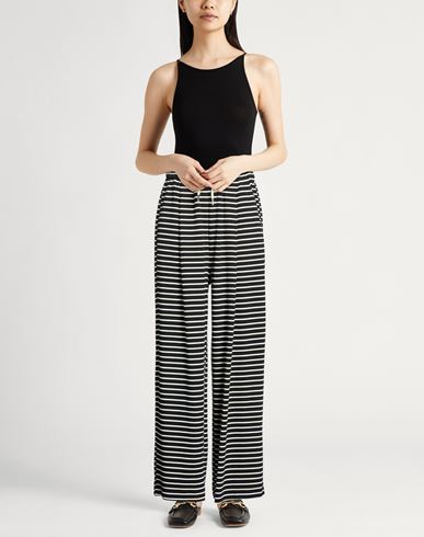 Woman Pants Black Size 6 Cotton, Polyester, Elastane