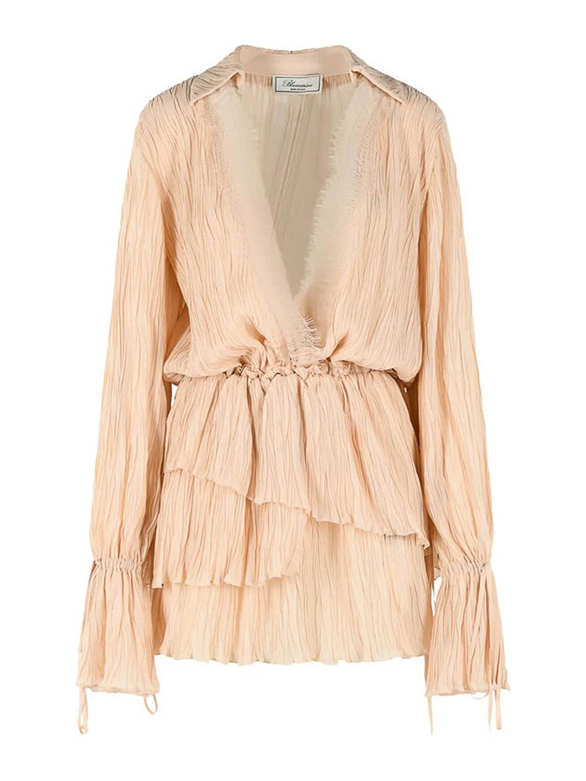 Blumarine - amberlight viscose dress long sleeves tier