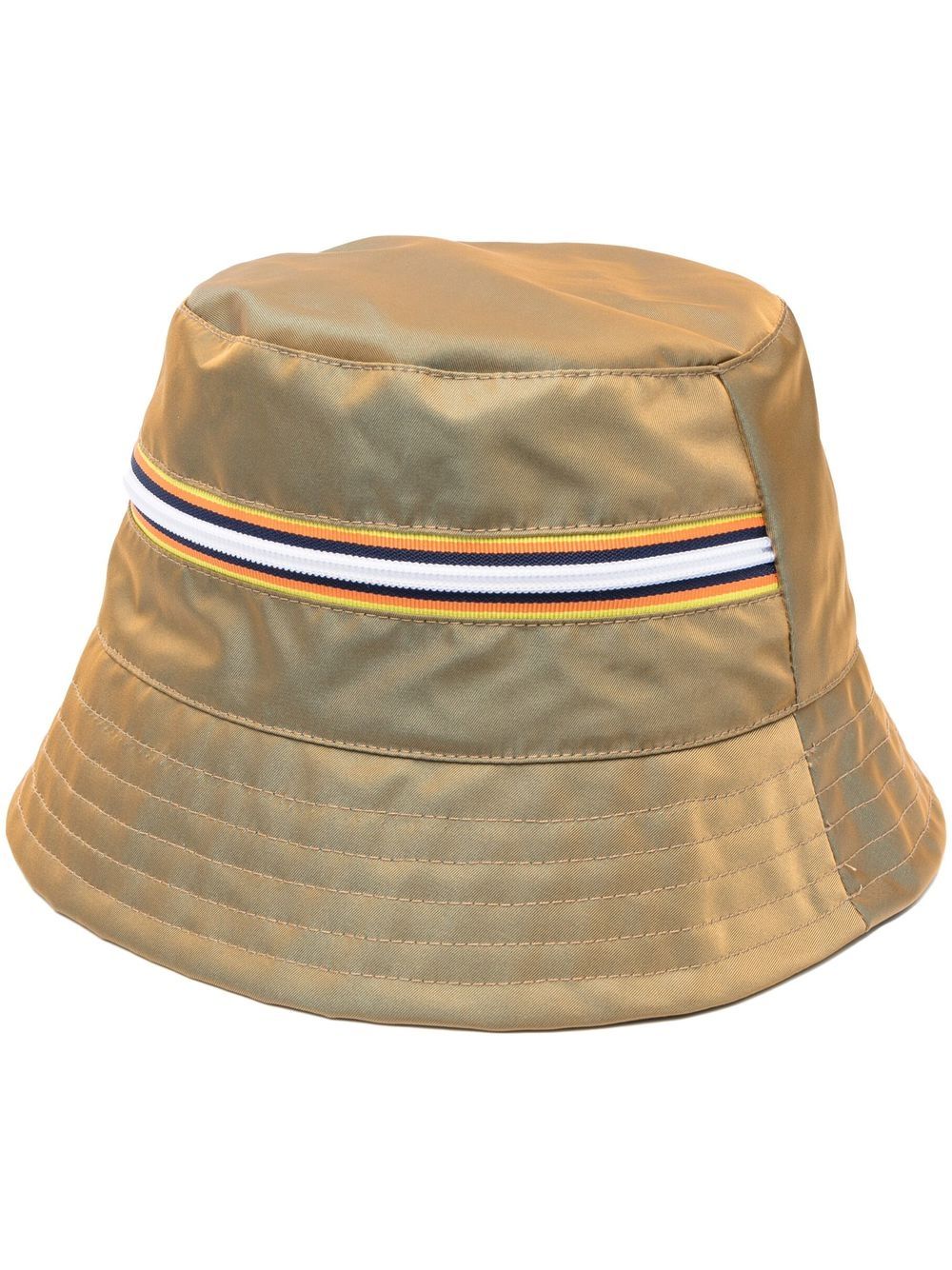 Zip-detail bucket hat - Gold
