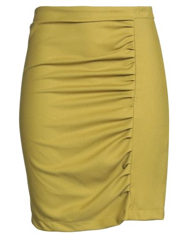 Marsēm Collection Woman Mini skirt Military green Size 6 Virgin Wool