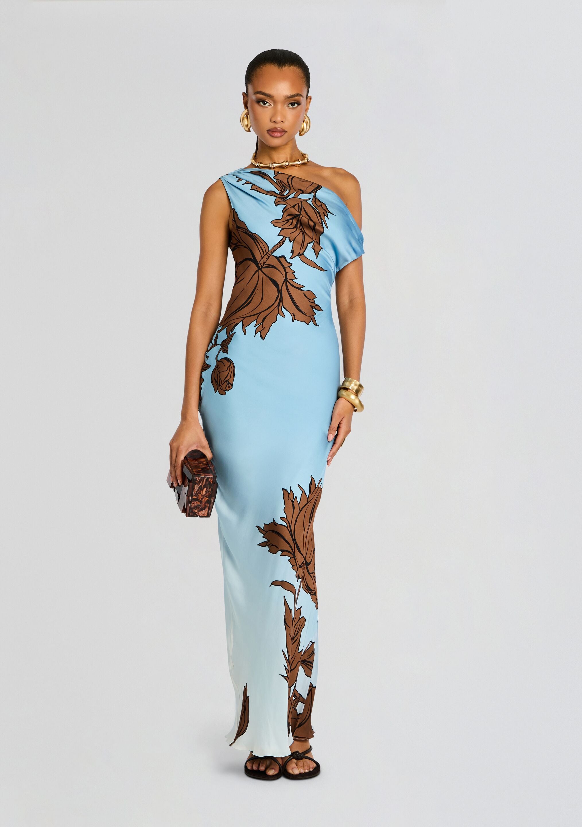 One Shoulder Maxi Dress