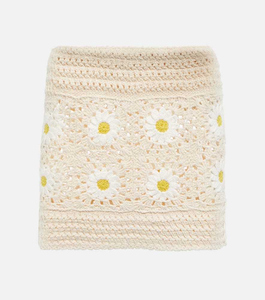 Daisy crocheted miniskirt