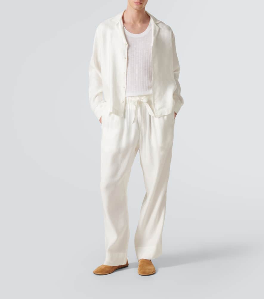 Safra linen-blend shirt