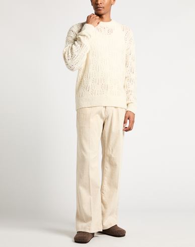 Man Sweater Ivory Size L Polyamide, Alpaca wool, Wool