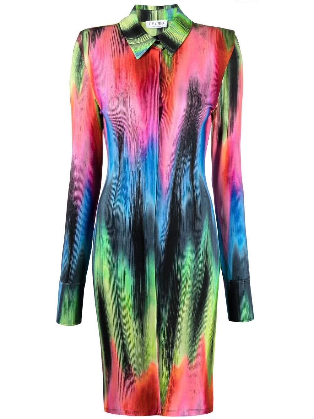 Graphic-print shirtdress - Green