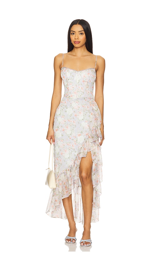 ASTR the Label HIGH-LOW-KLEID DRESS in Blue. Größe XS. Also in L