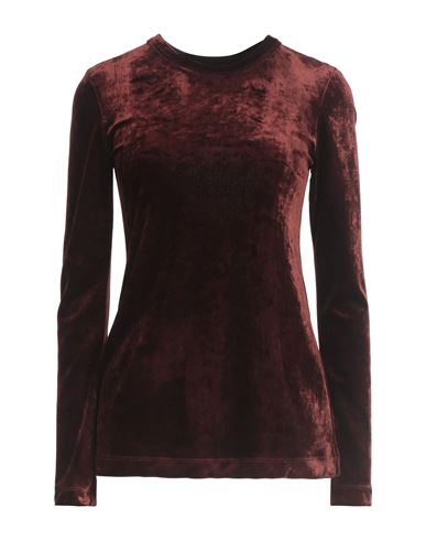 Alysi Chocolat Woman Top Chocolate brown Size 2 Viscose, Polyester