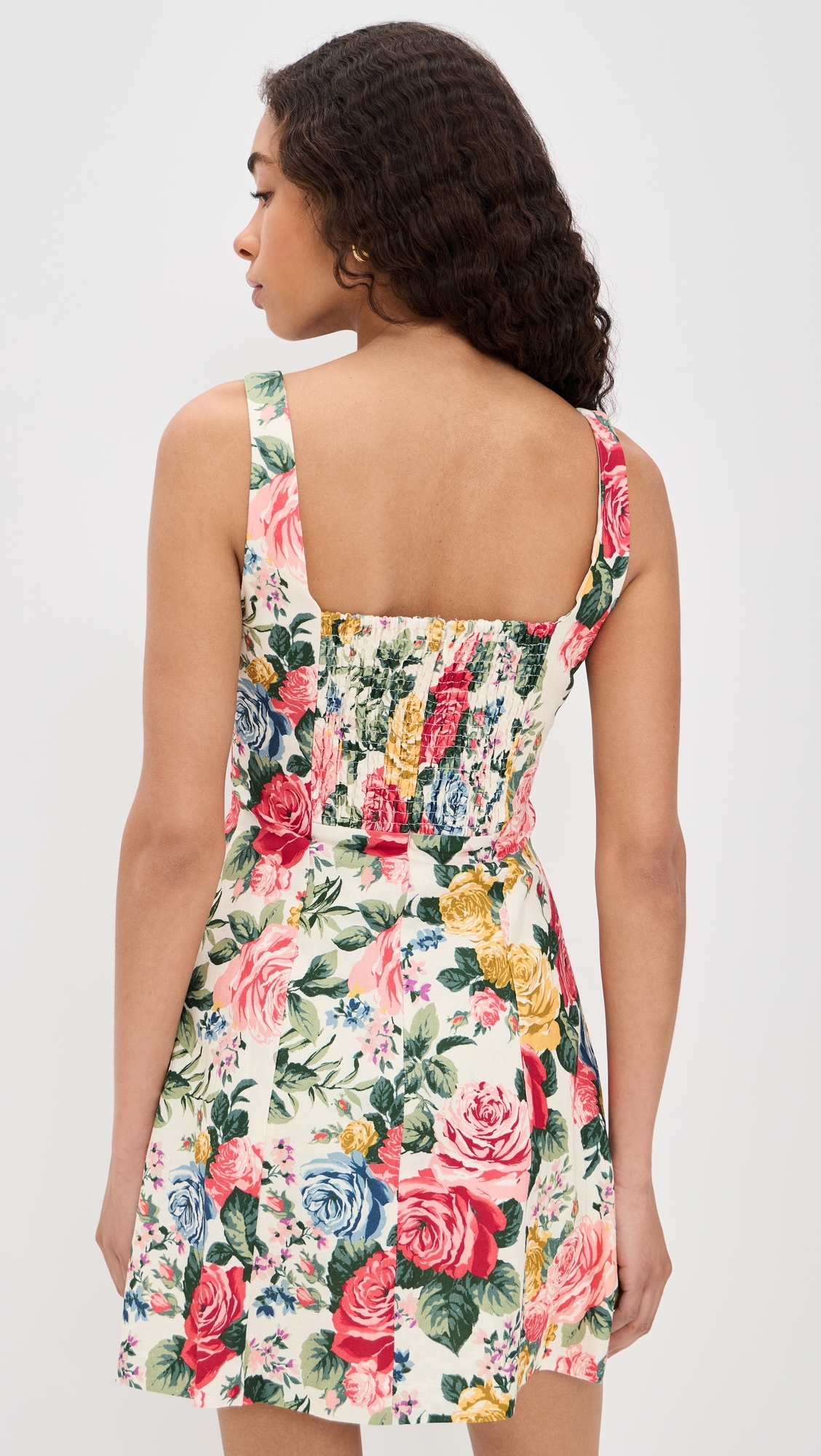 Rosemary Mini Dress Ivory Roses