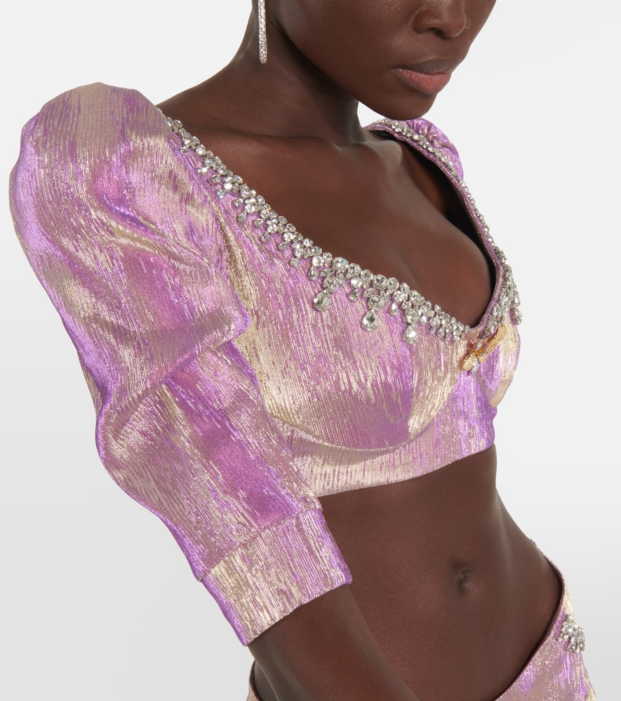 Embellished crop top