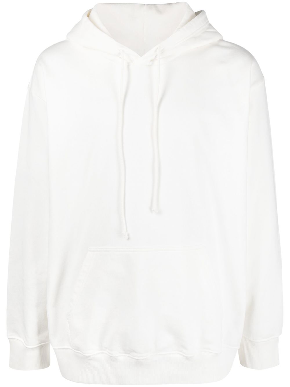 Graphic-print cotton hoodie - White