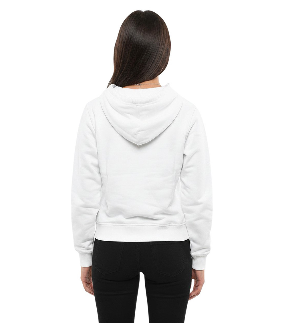 White Logo Hood Sweatshirt