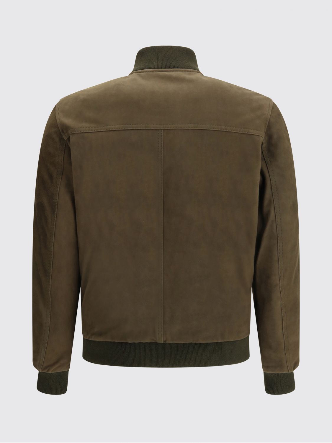 Buttoned leather jacket - Brown