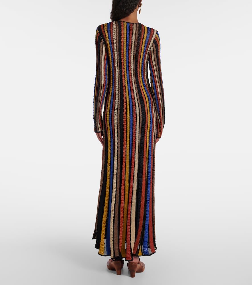 Albie striped lamé maxi dress
