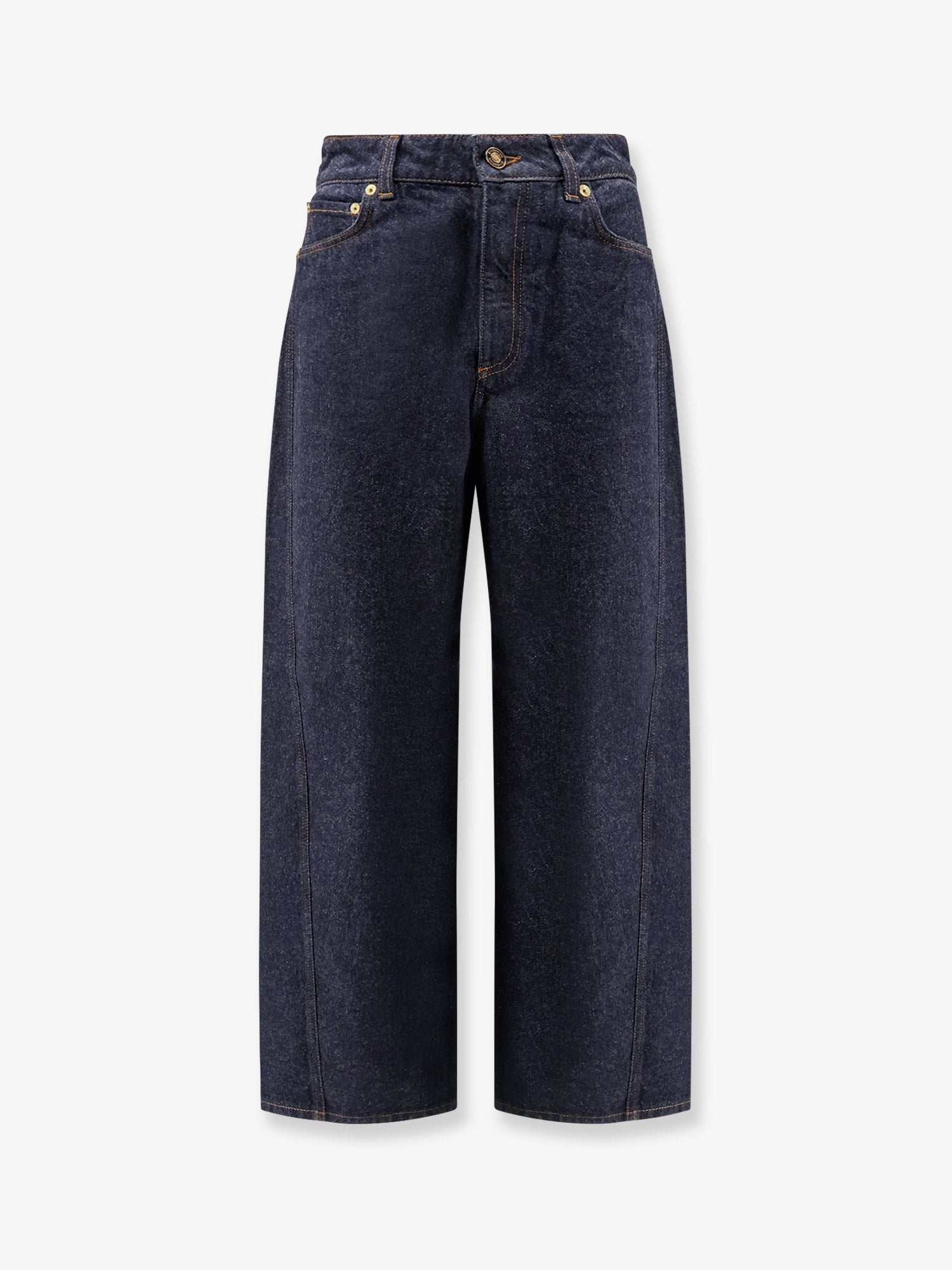 Twisted Dark Blue Denim Jeans — Navy