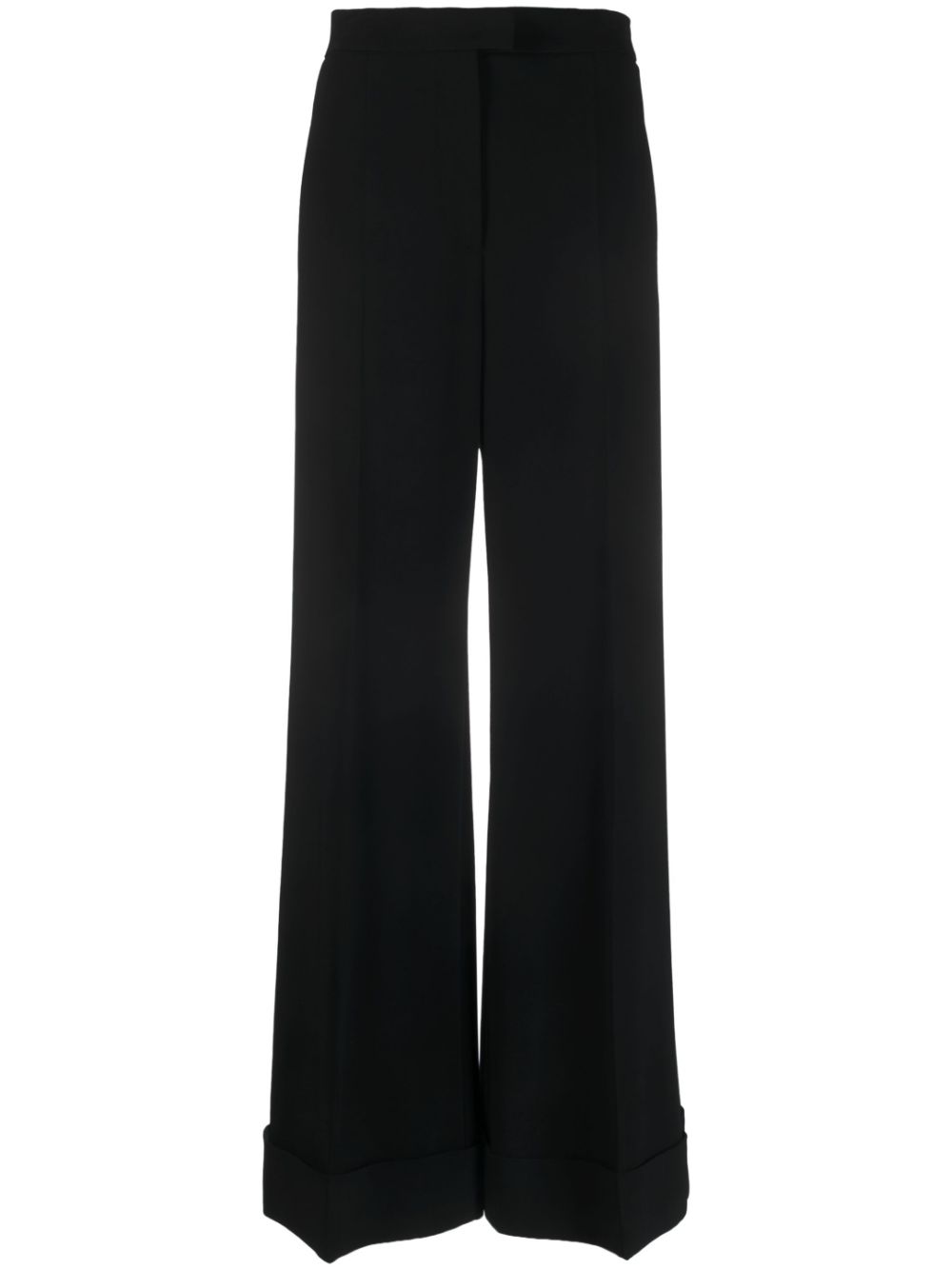 High-waisted wide-leg trousers - Black