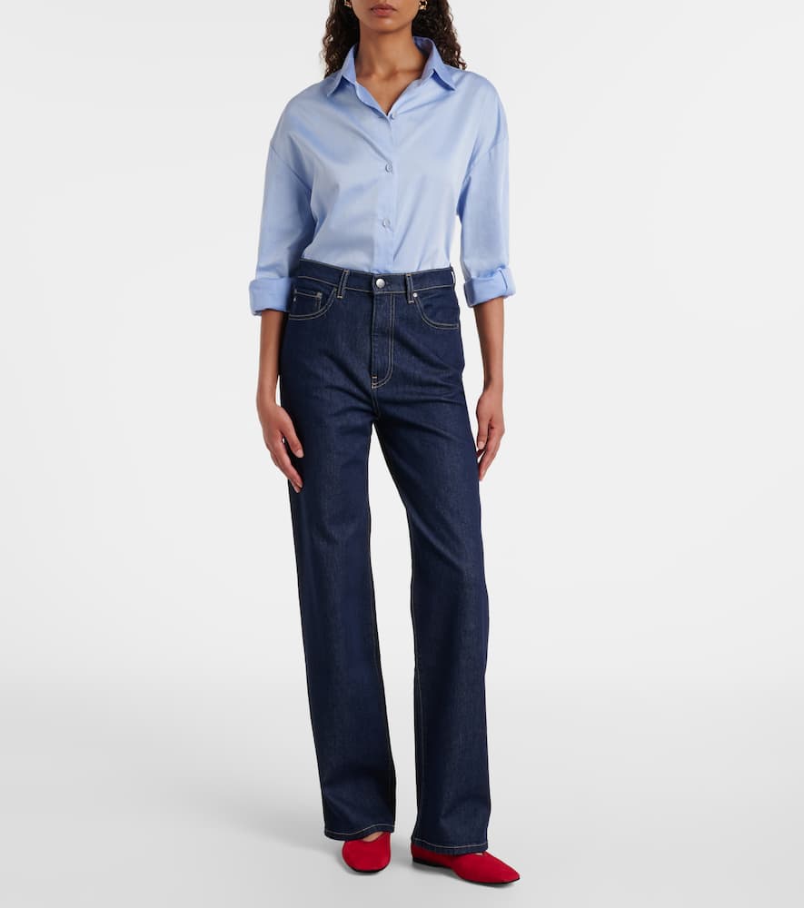 Kora high-rise wide-leg jeans