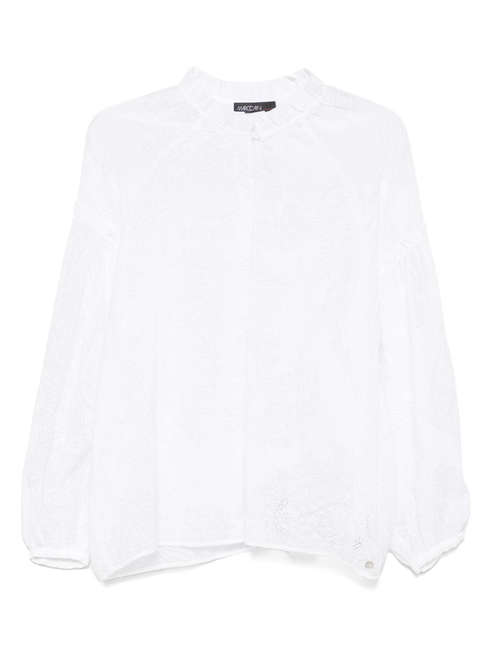 MARCCAIN leaf-motif blouse - White
