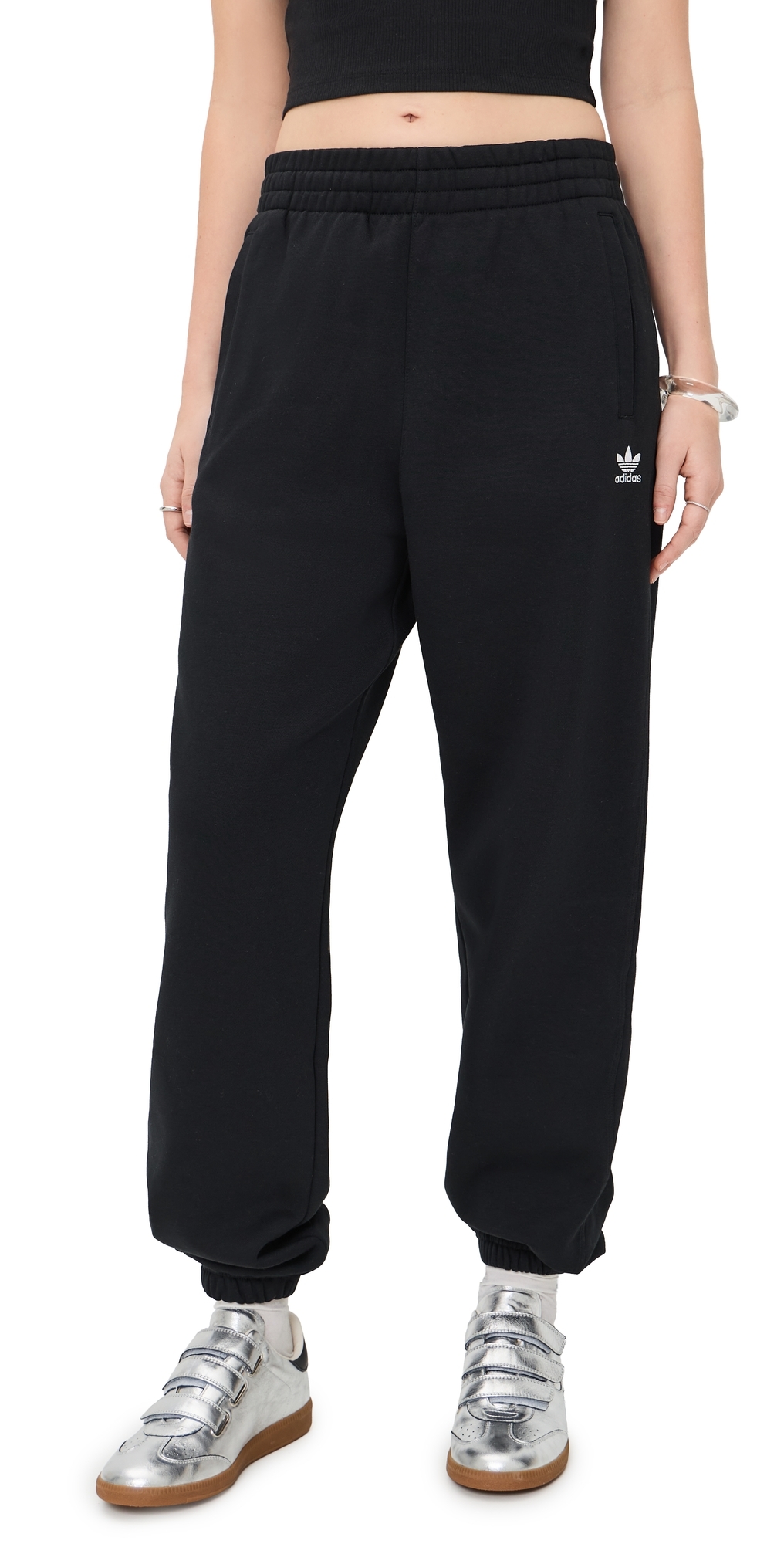 Essentials Loose Fleece Joggers Black