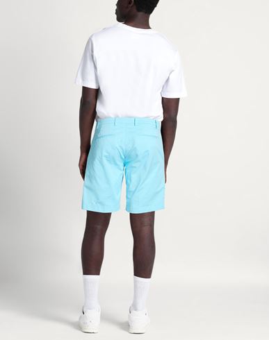 Man Shorts & Bermuda Shorts Turquoise Size 31 Cotton, Elastane
