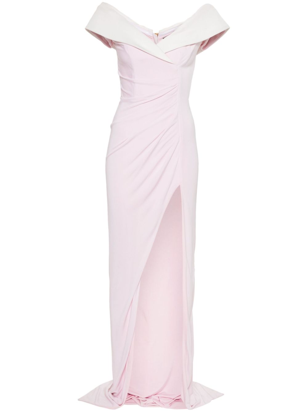 Off-shoulder slit dress - Pink