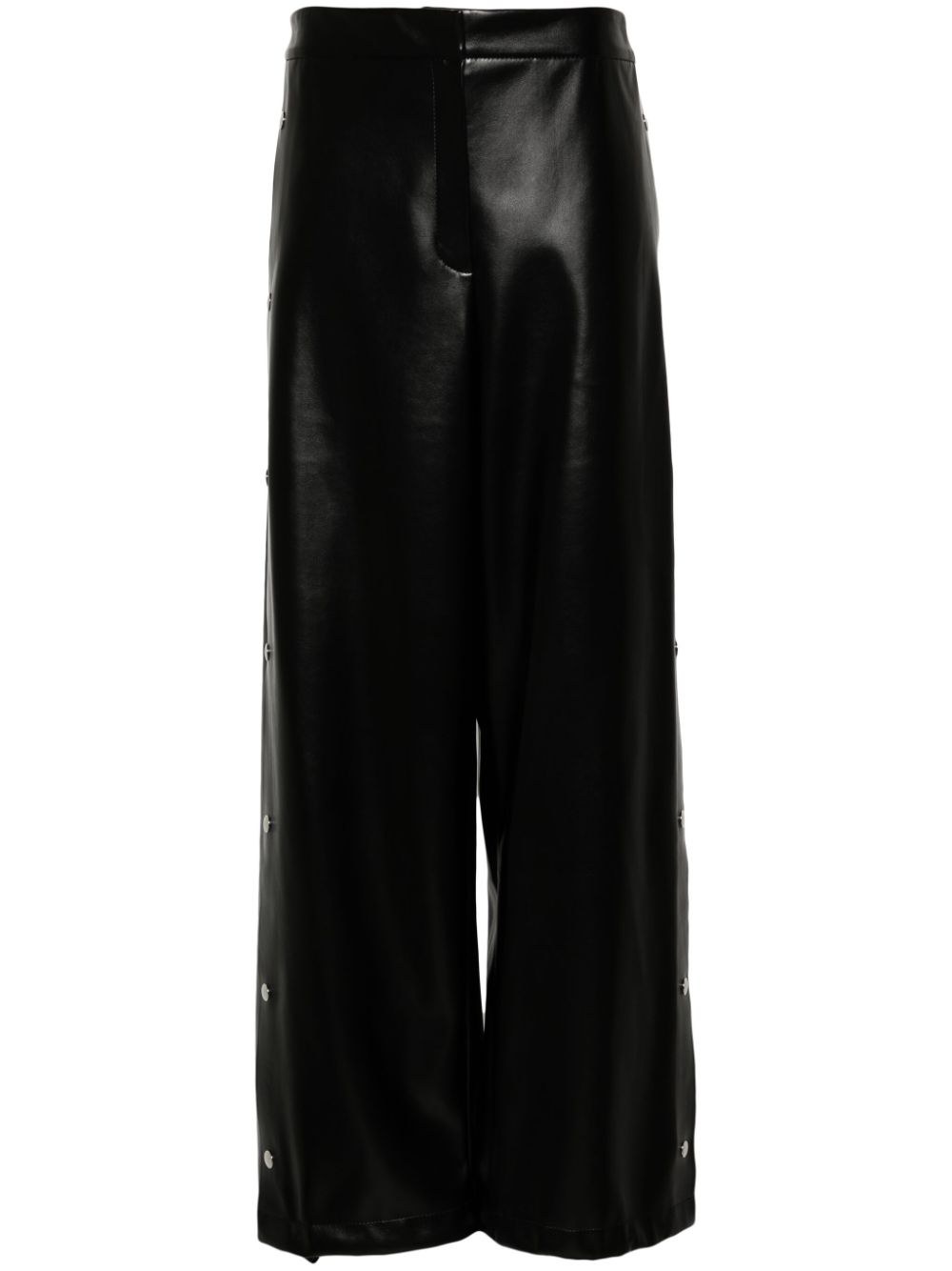 Faux-leather trousers - Black