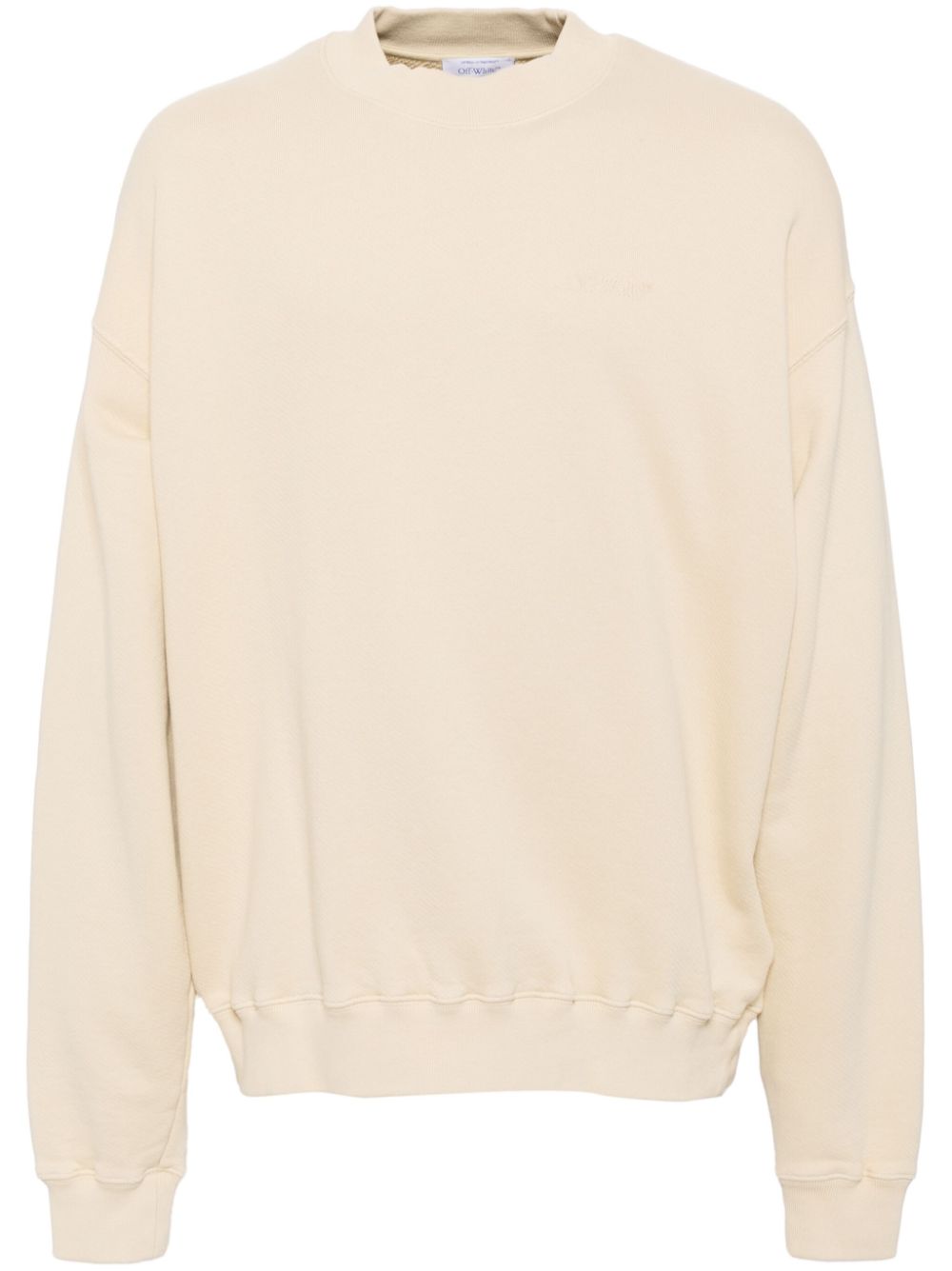 Logo-print cotton sweatshirt - Neutrals