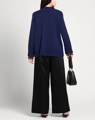 Woman Turtleneck Blue Size 10 Wool, Cashmere