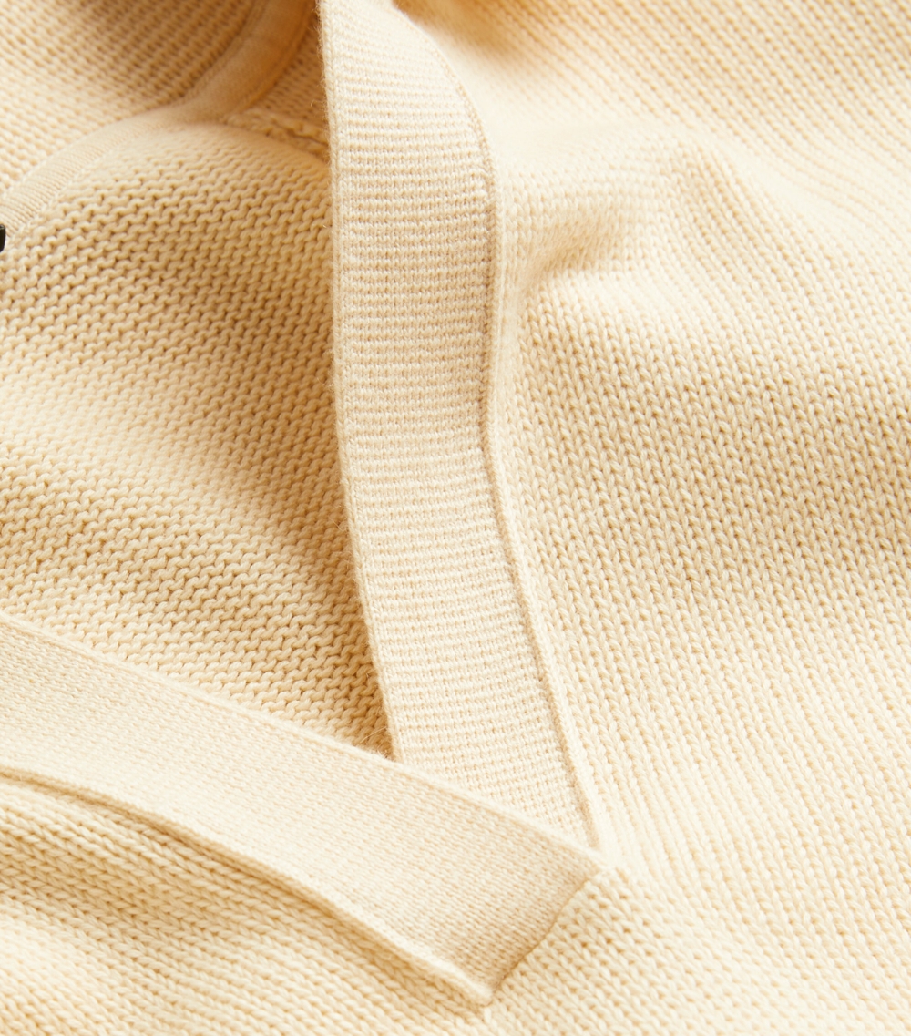 Cotton-Cashmere Polo Top