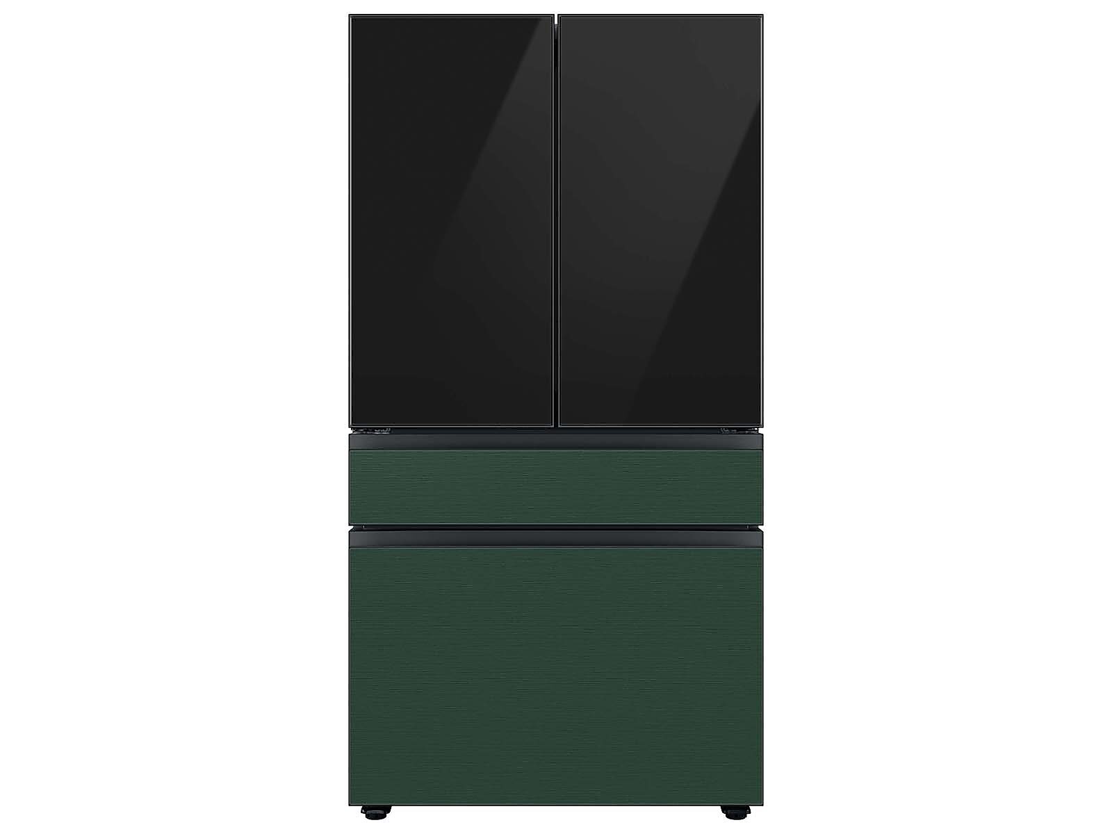 Bespoke 4-Door French Door Refrigerator Panel in Charcoal Glass - Top Panel(RA-F18DU433/AA)