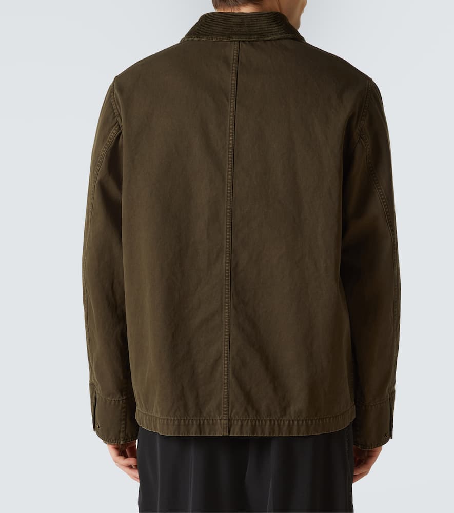 Quilted cropped cotton field jacket
