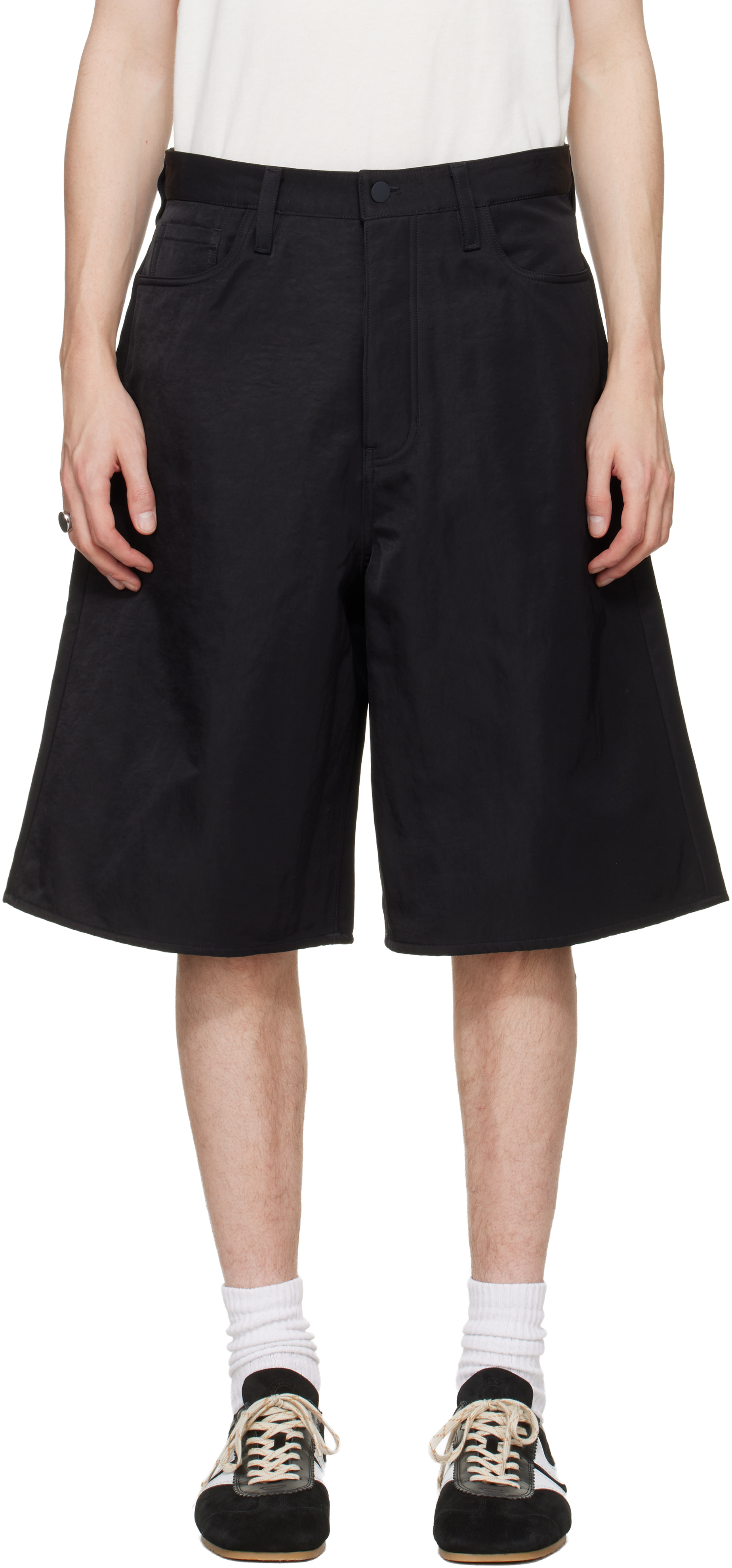 Black 5 Pocket Shorts