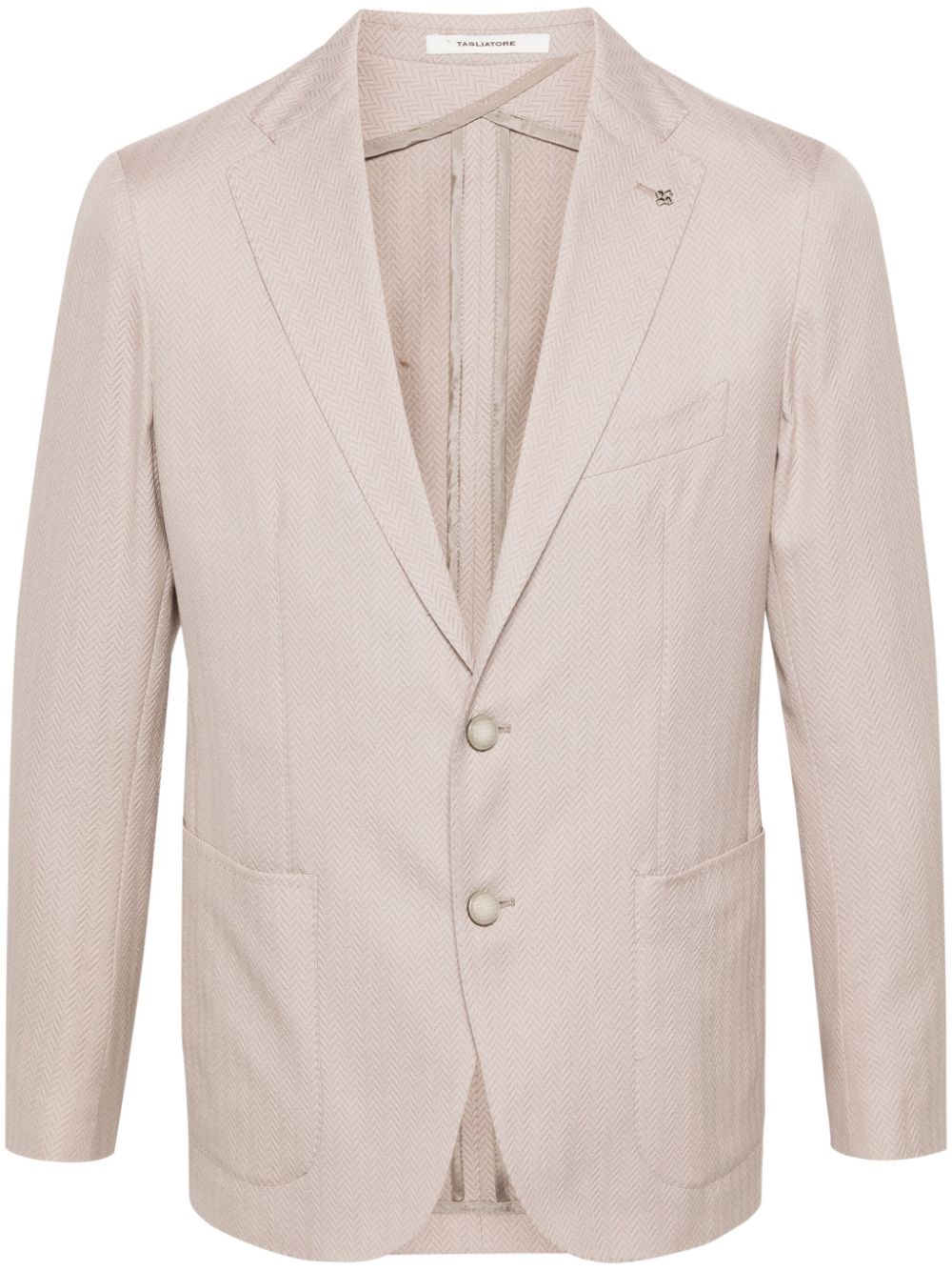 Notched-lapels single-breasted blazer - Blue