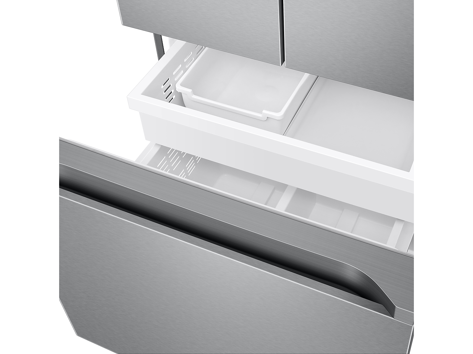 22 cu. ft. Smart 3-Door French Door Refrigerator with External Water Dispenser in Silver(RF22A4221SR/AA)