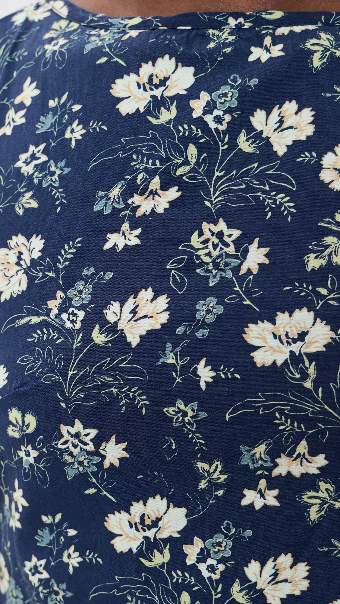 The Celine Top Indigo Chintz Floral